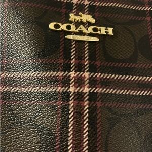 Coach tartan pattern tote and ziparound wallet GENTLY USED